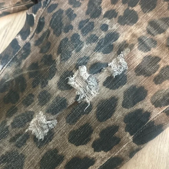 Leopard Print Women's R13 Edgy Rustic Jeans - Picture 6 of 10